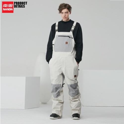 NANDN Ski pants snowboard ski strap pants waterproof and wear-resistant Men woman