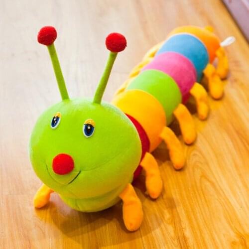 Caterpillars Cute Plush Toys for Children Stuffed Plush Toy Long Pillow for Kids Adults Sweetie Animals