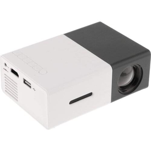 Mini YG300 Video Projector Portable Full Color LED LCD Video Projector for Children Present, Video TV Movie, Party Game, Outdoor