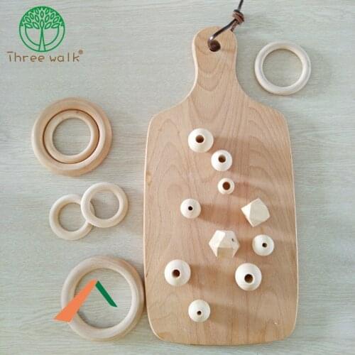 Natural Color Unfinished Geometric Polygon Wood Beads DIY Wooden Spacer Bead Jewelry Accessories