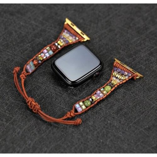 2021 New arrive Beads braid leather Watch strap &Bracelet & Bangle couples Jewelry drop shipping