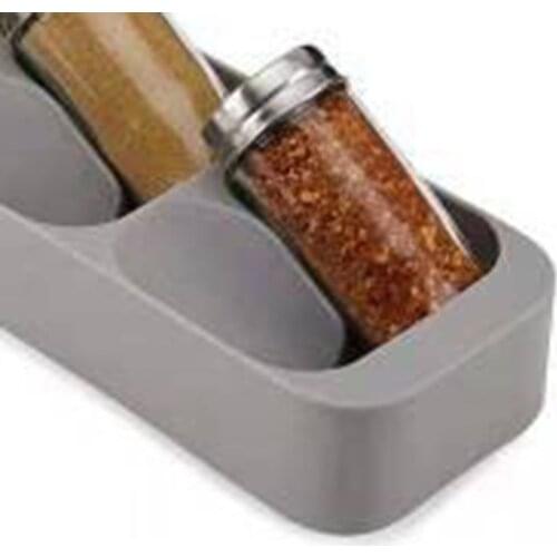 P82C 8 Grid Spice Storage Rack Kitchen Sauce Bottle Holder Cabinet Drawer Organizer for Spice Jar