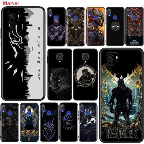 Silicone Cover Black Panther Art For Xiaomi Redmi Note 10 10S 9 9S Pro Max 9T 8T 8 7 6 5 Pro 5A Phone Case