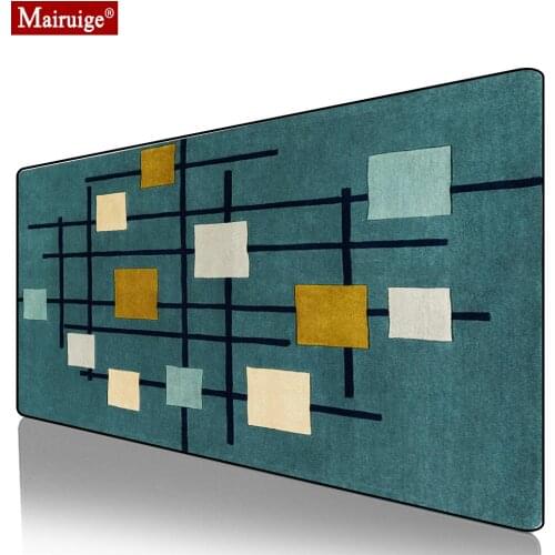 Rectangle Persian Rug Blue Mouse Pad XXL Gamer Desk Mat Large Keyboard Pad Gaming MousePad 90x40cm/80x30cm for Laptop Table Pads