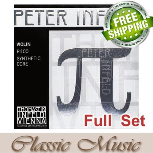 Thomastik Peter Infeld 4/4 Violin Strings Full Set (PI100) Platinum E-Silver D Violin Strings . Made in Austria. free shipping