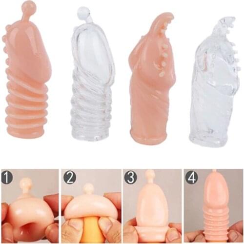 Lengthen And Reusable Expandable Condom, Extend G-spot Ring, Male Penis Extension Sleeve, Male Private Adult Sex Products