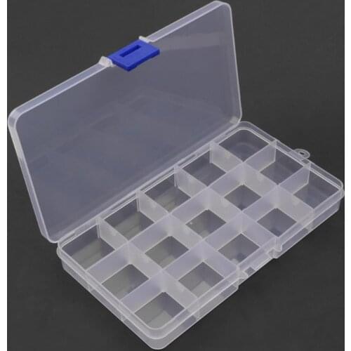 1pc 15 Grids Guitar Pick Storage Box Thumb Finger Paddles Plectrum Container