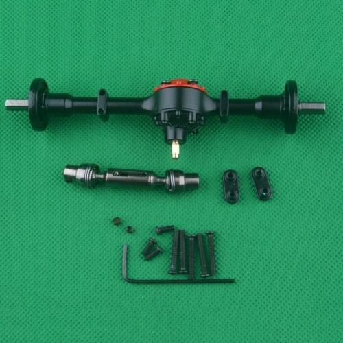 WPL D12 D16 RC Car spare parts Upgrade metal rear axle Drive shaft Cup Differential Rear gearbox assembly