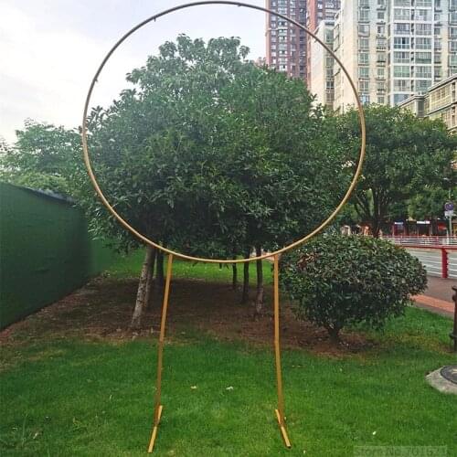 Iron Round Background Circle Heightened Ring Stand Baby Shower Backdrop Wedding Birthday Party Arch Photo Banner Flower Frame