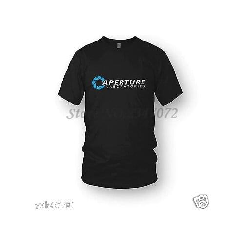 Portal T-Shirt Aperture Laboratories MENS The Cake Is A Lie Half Life shubuzhi brand tshirt new cotton tee-shirt