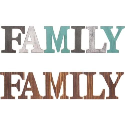 1 Set Retro Wooden Letter Ornaments Home Decoration Pendant For Hotel Bar Family Props Wall Decorations