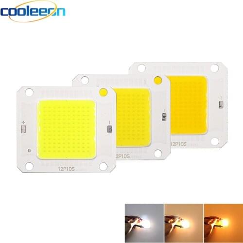 46x40mm Square COB LED Chip for LED Floodlights Downlight 50W Super Bright Light Source 30V 36V Warm Natural Cold White Lamp