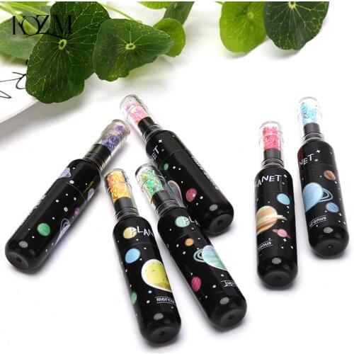 6Pcs Cute Planet Wine Bottle Mini Highlighter Marker Pen Drawing Fluorecent Marker WritingTool School Office Supply