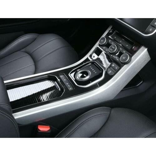 ABS Plastic Black Ash Grain Interior Center Console Gear Box Panel For Land Rover Range Rover Evoque 2012-2018 2pcs