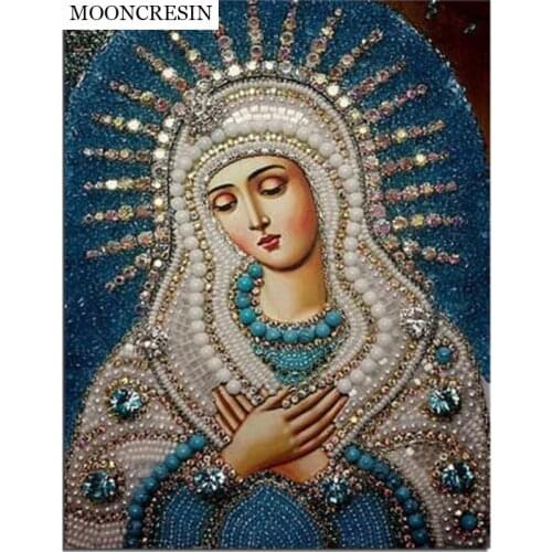 5D Diy Diamond Painting Full Square Drill Resin Religious of the Virgin For Home Decoration Diamond Embroidery Cross Stitch