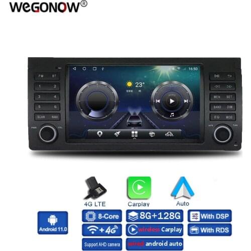 8" IPS Carplay DSP Android 10.0 6GB+128GB 4G LTE Car DVD Player GPS map WIFI Bluetooth 5.0 RDS Radio For BMW M5 E39 Range Rover