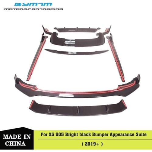 PP Material Bumper Front lip Rear Diffuser Side skirts Spoiler For BMW X5 G05 2019