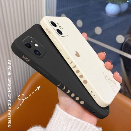 On The Couple Phone Case For iPhone 12 Pro Max 11 X XS XR XSMAX SE2020 8 8Plus 7 7Plus 6 6S Plus Liquid Silicone Cover