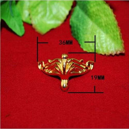 36 * 19MM zinc alloy imitation gold feet decorated wooden boxes fixed support legs Corner CP207
