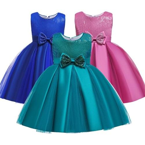 Tutu Dress For Girls Kids Wedding Events Formal Clothes Girl Birthday Party Dress Costumes Tulle Satin Frocks 4 6 8 10 12 Years