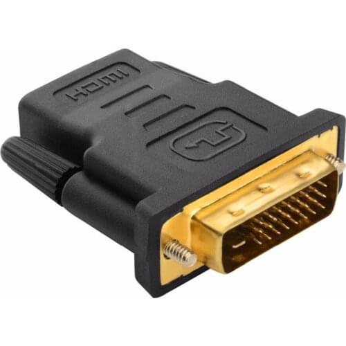 DVI-D 24+1 Pin Male to HDMI Female M-F Adapter Converter for HDTV LCD Monitor