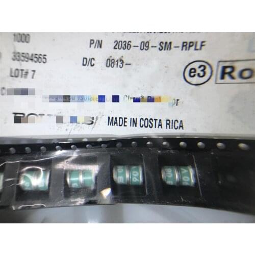 10PCS 2036-09-SM-RPLF 2036-09-SM Gas Discharge Tubes 90VDC 10KADC 10AAC 2pF Solder Pad SMD new original 100% quality