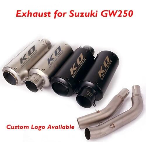 GW250 Slip on Motorcycle Exhaust Muffler Silencer 51mm Middle Mid Link Connector for Suzuki GW250