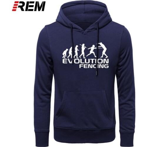 REM Hoodies, Sweatshirts Men Cotton O-Neck Evolution Fechten Hobby Fight Fencing Duell Degen Brand Clothing Streetwear