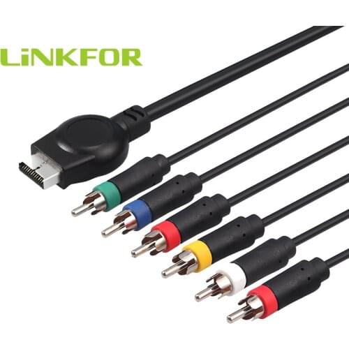 LiNKFOR 1.8m YPBPR Cable Premium High Resolution HDTV Component RCA Audio Video Cable For PS1/2/3 Gaming Console