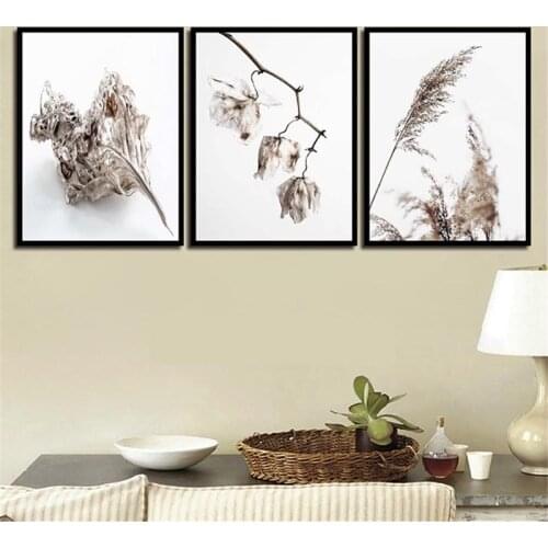 DogS Tail Grass Canvas Painting Modern Home Decor Nordic Style Wall Art Poster Minimalist Pictures For Living Room Bedroom