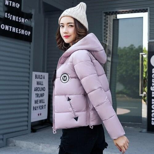 Autmn Winter 4 Colors Wadded Jacket Female Windbreaker 2020 New Short Thick Padded Women Hooded Overcoat Hot Sale LX974