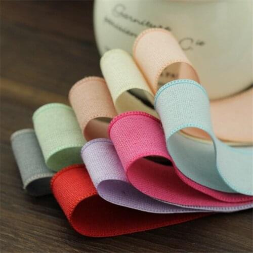 5meter/lot 25mm cotton solid color seaming ribbon handmade diy hair accessory accessories clothing material cotton ribbon T-066