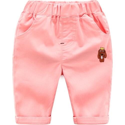 2018 summer kids shorts boys girls Cropped pants clothes toddler Embroidery patte acrivern cute fashion sports Children clothing