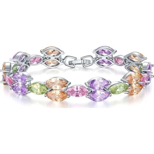 Copper Micro Inlaid Rhombus Small Zircon Lucky Bracelet CZ Pendant Clothing Accessories Luxury Delicate Jewelry Gifts for Women