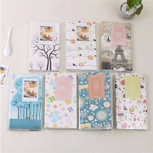 84 Photos 3 Inch Pictures Mini Birds and Flowers Portable Inserted Beautiful Photo Album for Fuji
