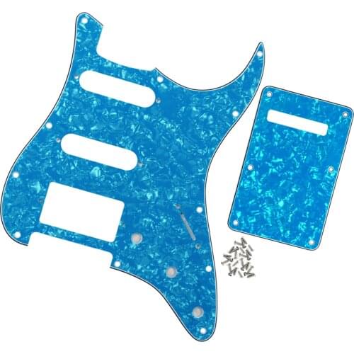 NEW Strat Pickguard SSH & Tremolo Cover Back Plate & Screw for FD Strat Guitar Accessories, Sky Blue Pearl
