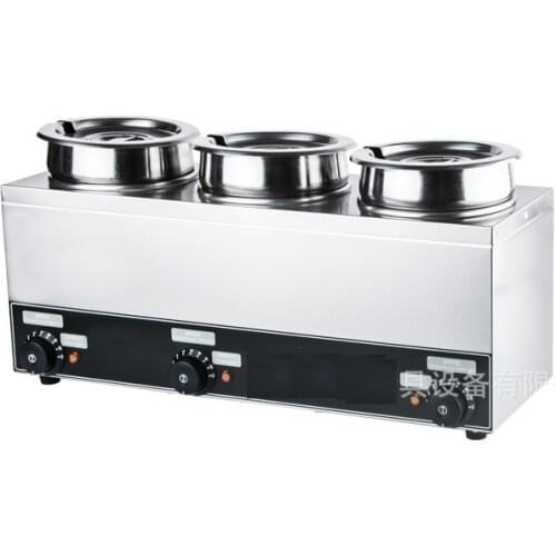 Newest Sauce melting warmer electric 3 tanks soup tempering melting machine with stainless steel