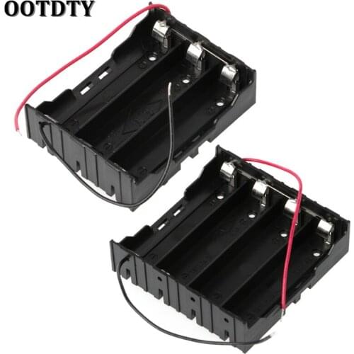 OOTDTY 3.7V Parallel 3x 4x 18650 Batteries Holder Box Storage Case Container With Wire