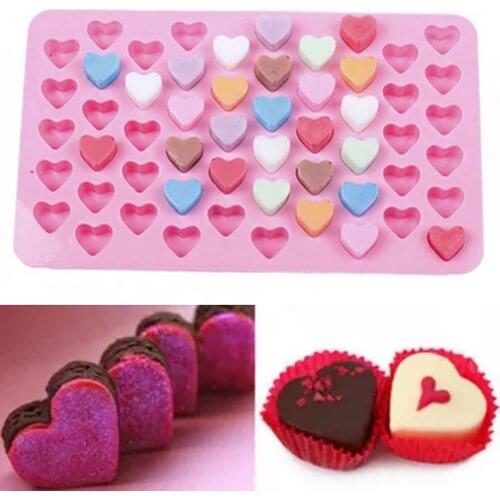 3D Cake Moulds Heart Shape Bakeware Candy Gummy TrayEasy Demoulding Silicone Chocolate Molds for Baking Letters Flower