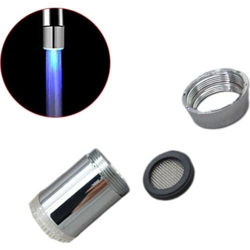 M89B Kitchen Sink 3 Color Led Light Change Faucet Bathroom Sink Water Faucet Water Faucet Temperature Control 3 Colors