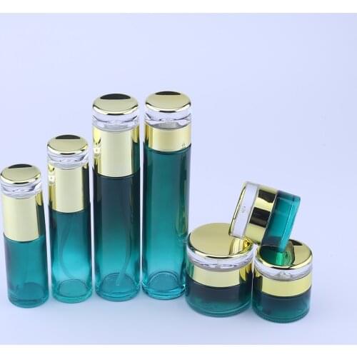Glass Emulsion Refillable Ointment Bottles 40/60/100/120ml 50G Empty Cosmetic Jar Pot Eye Shadow Face Cream Container 100pcs/lot