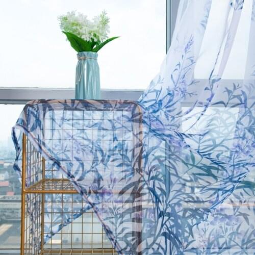 Luxury Jacquard Sheer Curtains For Living Room The Bedroom Kitchen Tulle For Windows Voile Yarn Curtains Panel Window Treatments