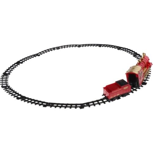 Retro Smoke Locomotive Train Railway Cars With Light Sound Toys Vehicles