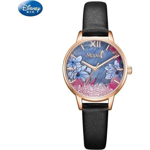 Disney Mulan Womens Wristwatch Student Watch Womens Rhinestone Watch Chinese Style Waterproof Quartz Watch Women Watches