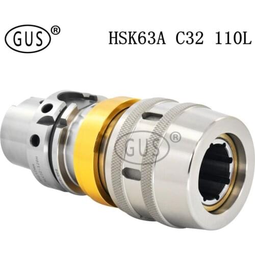 1pcs High precision HSK HSK63A C32 110L strong heavy cutting tool shank HSK CNC machining center lathe tool rest spindle holder
