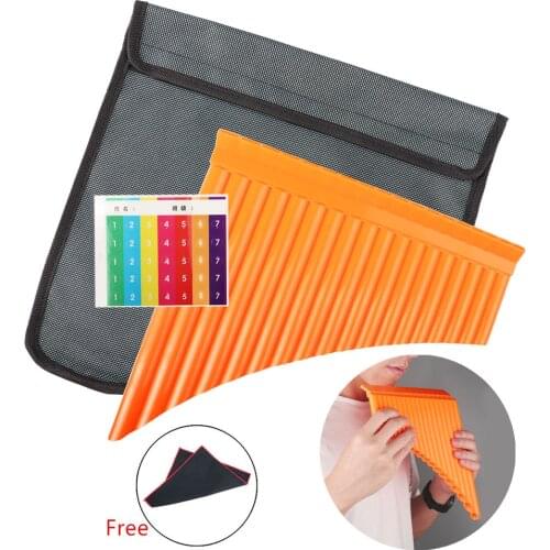 18 Pipes Pan Flute Panpipe with Carrying Bag Music Woodwind Instrument for Beginner Student Kids Children Gift Learning Teaching