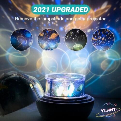 2021 Starry Sky Night Light Planet Magic Projector Earth Universe LED Lamp Colorful Rotate Flashing Star Kid Baby Christmas Gift
