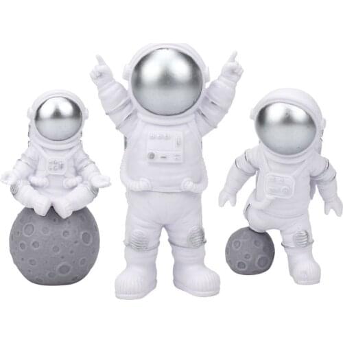 3pcs Figure Astronaut Model Home Decoration Cute People Figures Living Room Desk Decorative Childerns Room Birthday Gifts