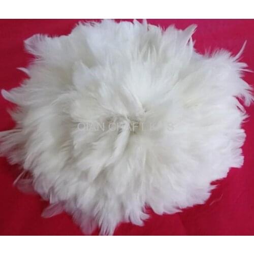 400pcs White Goose Feathers Rooster Schlappen Feathers Bulk Supply Craft Design Hair wholesale free shipping