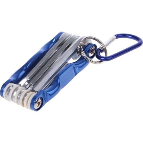50LB 8pcs High Quality Portable Foldable Key Hex Wrench Set Metric System Inner Hexagon Spanner Allen Wrench Screw Repair Tools